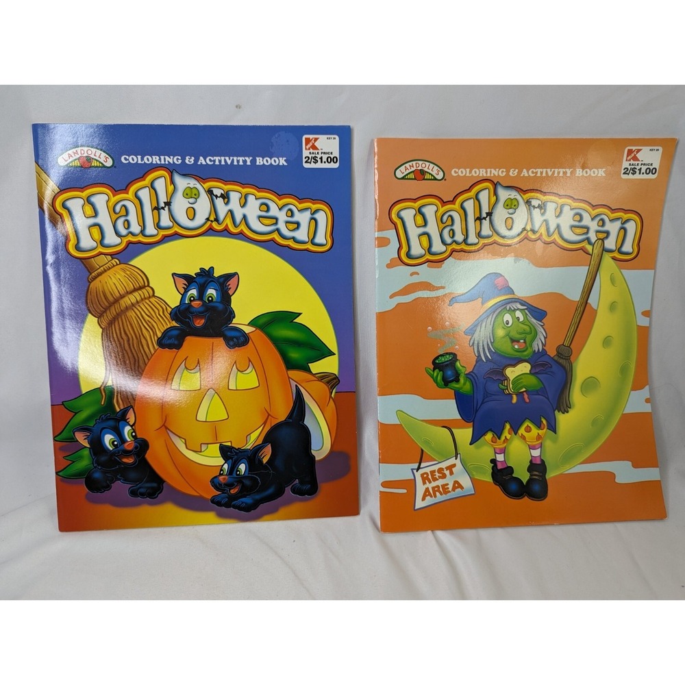 Landolls Halloween Coloring Activity Book Lot of 2 1999 #2